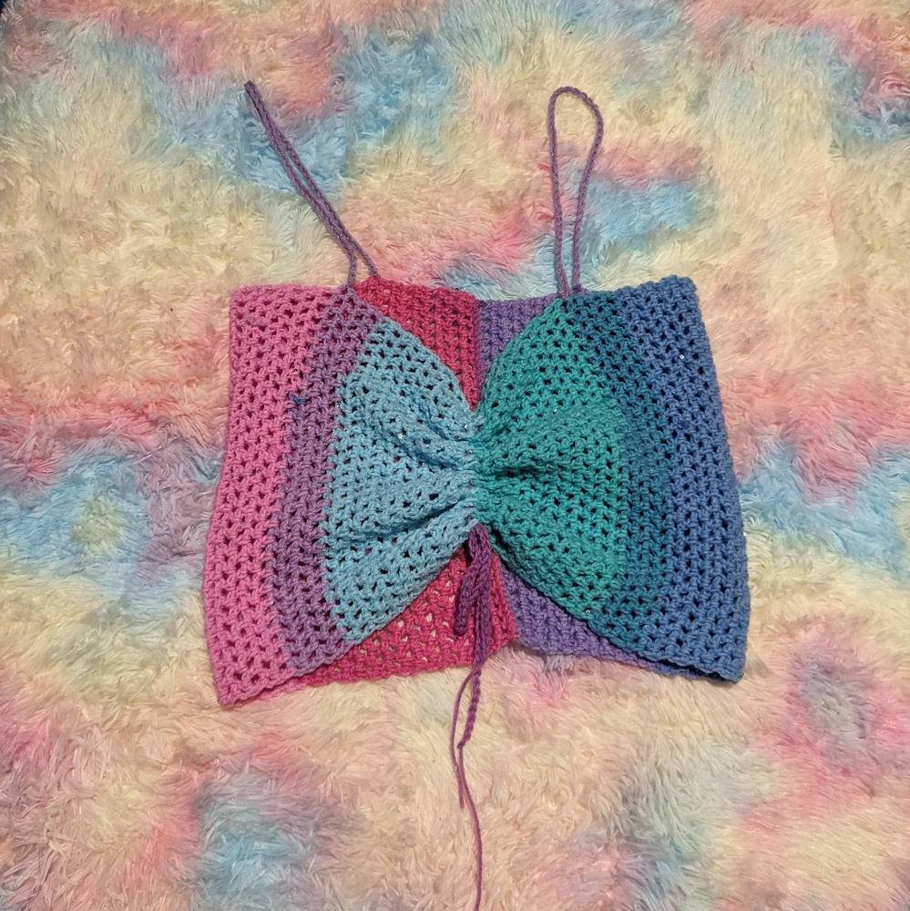 Synched Crochet Crop Top
